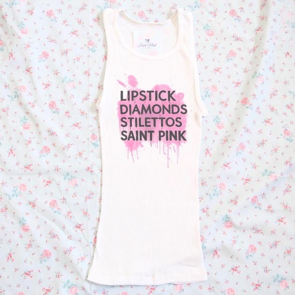 Y2k bimbo mcbling graphic tank top
